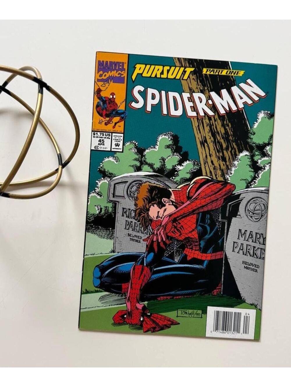 Spider-Man #45 (1994) | Emotional  cover & Chameleon app - Comic book Newsstand
